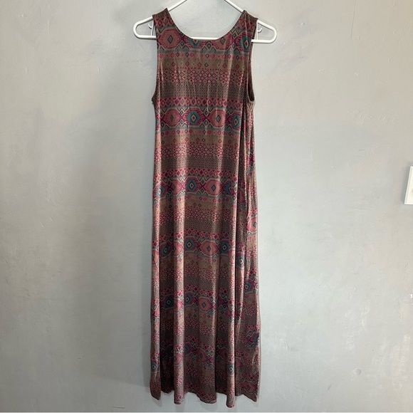 Fresh Produce Sleeveless Maxi Dress Boho Cotton Made in USA - Picture 3 of 7